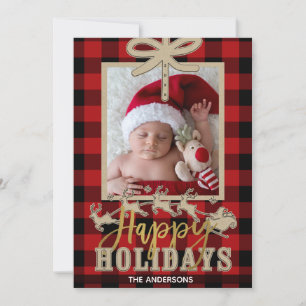 Rustic Red Buffalo Pset Kraft Reindeer Foto