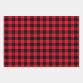 Rustic Red Buffalo Pset Merry Kerstmis Inpakpapier Vel (Voorkant)