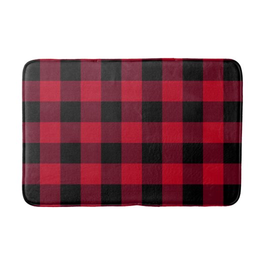 Rustic Red Buffalo Pset Simple Farmhouse Badmat (Voorkant)