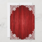 Rustic Red Burlap Wedding Save the Date Kaart (Achterkant)