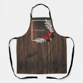 Rustic Red Butterfly - Gepersonaliseerd Schort (Voorkant)