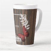 Rustic Red Butterfly - persoonlijke latte Mok (Rechterhoek)