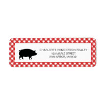 Rustic Red Checker Boerderij Pig Party