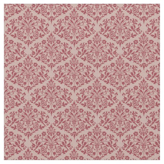 Rustic Red Damask Stof (Close Up)