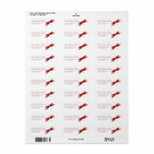 Rustic Red Dragonfly Waterverf Return Address Etiket (Full Sheet)