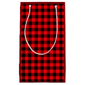 Rustic Red en Black Buffalo Pset, gecheckt Klein Cadeauzakje (Voorkant)