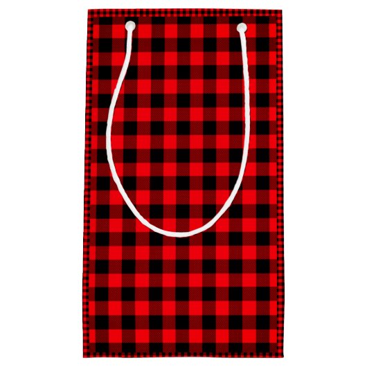 Rustic Red en Black Buffalo Pset, gecheckt Klein Cadeauzakje (Voorkant)