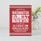 Rustic Red Family Reunion Kaart (Staand voorkant)