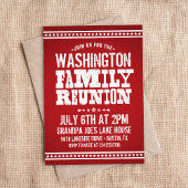 Rustic Red Family Reunion Kaart