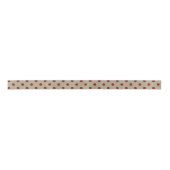 Rustic Red Faux Burlap Polka Dot Pattern Satijnen Lint (Voorkant)