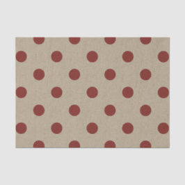 Rustic Red Faux Burlap Polka Dot Pattern Tissuepapier