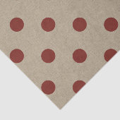 Rustic Red Faux Burlap Polka Dot Pattern Tissuepapier (Detail)