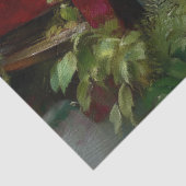 Rustic Red Floral Truck Decoupage Tissuepapier (Detail)