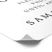 Rustic Red Floral unplugged Wedding Ceremony Sign Poster (Hoek)