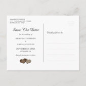 Rustic Red Floral Wedding Photo Save the Date Aankondigingskaart (Achterkant)