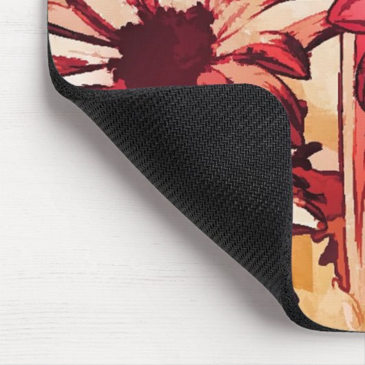 Rustic Red Flower Art schilderen Muismat (Hoek)