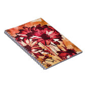Rustic Red Flower Art schilderen Notitieboek (Rechterzijde)