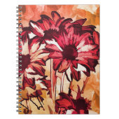 Rustic Red Flower Art schilderen Notitieboek (Voorkant)