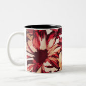 Rustic Red Flower Art schilderen Tweekleurige Koffiemok (Links)