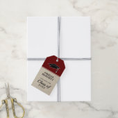 Rustic Red Gefeliciteerd Afstuderen Pet Afstuderen Cadeaulabel (Met Touw)