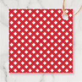 Rustic Red Gingham BBQ Wedding Bedankt Bedankjes Labels (Achterkant)