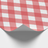 Rustic Red Gingham Checkered Pattern Cadeaupapier (Hoek)