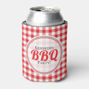 Rustic Red Gingham Family Picnic BBQ Blikjeskoeler