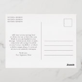 Rustic Red Gingham Modern Kerstmis Folie Feestdagen Briefkaart (Achterkant)