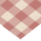 Rustic Red Gingham Modern Kerstmis Korte Tafelloper (Hoek)