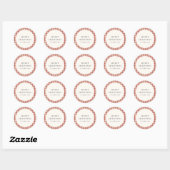 Rustic Red Gingham Modern Kerstmis Ronde Sticker (Vel)