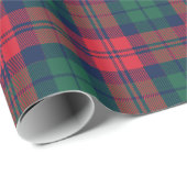 Rustic Red Green and Navy Holiday Tartan Pset Cadeaupapier (Rol Hoek)