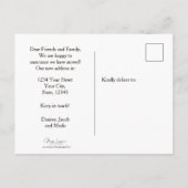 Rustic Red Green Birdhouse New Address Moving Briefkaart (Achterkant)