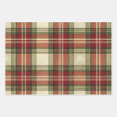 Rustic Red Green Holiday Christmas  Inpakpapier Vel (Voorkant 2)