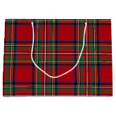 Rustic Red Green Plaid Classic Stewart Tartan Groot Cadeauzakje (Voorkant)