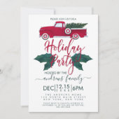 Rustic Red Green Truck laat feestdag achter Kaart (Voorkant)