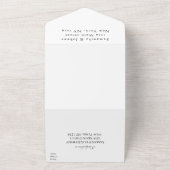 Rustic Red Heart Minimalist Simple Wedding Script All In One Uitnodiging (Buitenkant)