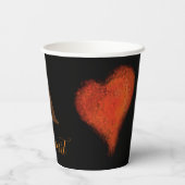 Rustic Red Heart Papieren Bekers (Achterkant)