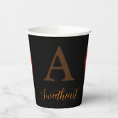 Rustic Red Heart Papieren Bekers (Links)