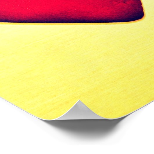 Rustic Red Heart Valentijnsdag Love Poster (Hoek)