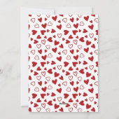 Rustic Red Hearts Pattern One Photo Valentines Day Feestdagenkaart (Achterkant)