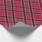 Rustic Red Holiday Wrapping Paper Cadeaupapier (Hoek)