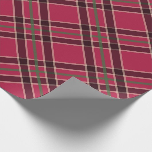 Rustic Red Holiday Wrapping Paper Cadeaupapier (Hoek)