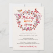 Rustic Red holly berry met moderne feestdag Kaart (Voorkant)
