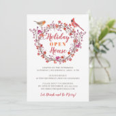 Rustic Red holly berry met moderne feestdag Kaart (Staand voorkant)