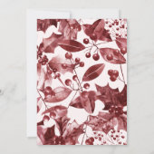 Rustic Red Holly met kerstfeestdag Kaart (Achterkant)