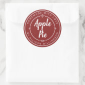 Rustic Red Homemade Apple Pie Ronde Sticker (Tas)