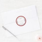 Rustic Red Homemade met Sticker liefdeslabel (Envelop)
