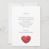 Rustic Red Hydrangea Flower Happy Moederdag Kaart (Achterkant)