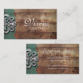 Rustic Red Lace Lingerie Store Visitekaartje (Voorkant / Achterkant)