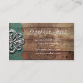 Rustic Red Lace Lingerie Store Visitekaartje (Achterkant)